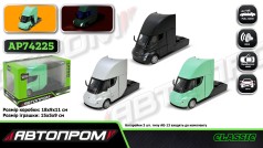 Машина мет. АВТОПРОМ 1:32 Tesla semi truck head, батар,свет,звук,откр.двери,кор. 19,5*9*9см /24-2/