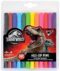 Фломастери  YES 12 кольорів "Jurassic World"