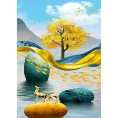 Алмазная мозаика, на рельсах 