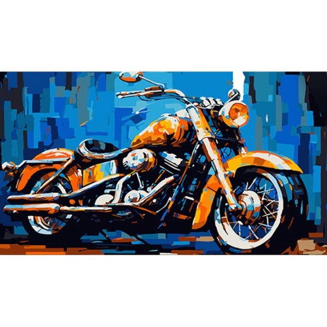 Набор для росписи по номерам Ретро-байк Strateg размером 50х25 см (WW168)