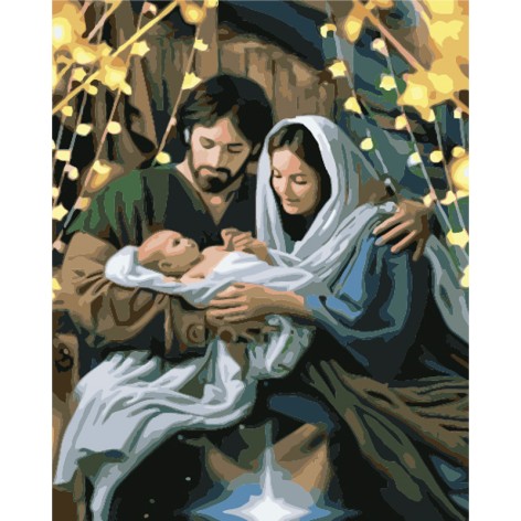 Набір для розпису по номерах Ласка сім'ї Strateg розміром 40х50 см (GS1553)