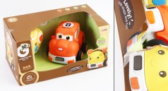 УЦЕНКА 30% Р.У машинка акумулятор 3.7 V, підсвічування фар, мелодія, гумовий корпус, що знімається, в кор. 