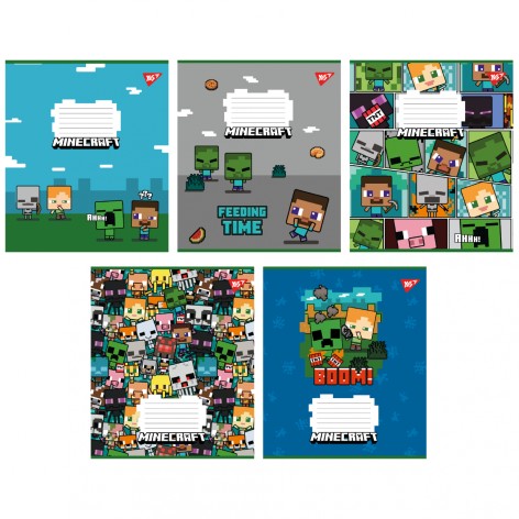 А5/12 канатов. Yes Minecraft, тетрадь учащихся. 25 шт в уп. //