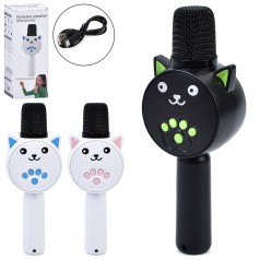 Мікрофон 20см, акум, Bluetooth, FM, MP3, TFслот, USBзарядне, 3 кольори, в кор-ці, 8-20,5-5,5см 