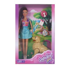 Лялька DEFA 29см, собака 13см-рухлива, аксесуари, в кор-ці, 22-32-6см 