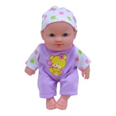 Пупс малый, резиновый, 20 см (сиреневый)