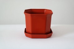 Горщик для квітів Дама з підставкою D16,5 (тера) 2,35 л