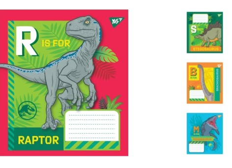 Зошит А5/12 лін. YES Jurassic World, зошит учнів. 25 шт. у уп. 766206