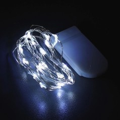 Гірлянда С 54312 (1000) 20 лампочок, білий колір світла, на батарейках, 2 м, в пакеті