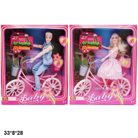 Кукла 29см 8031/8031A з велосипедом 2в.кор.33*8*28 