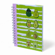 Блокнот на спирали Авокадо смугасте