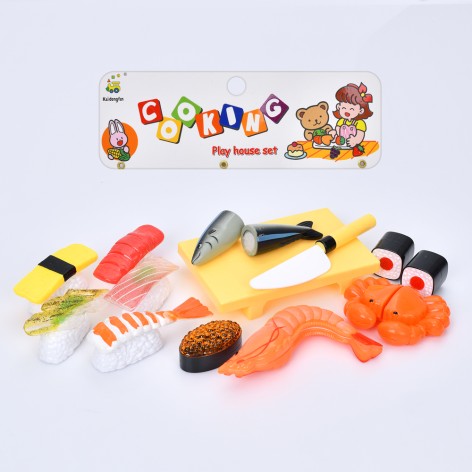 Продукты на липучке, суши, морепродукты, стол, нож, в п/э 18,5-295см /36/