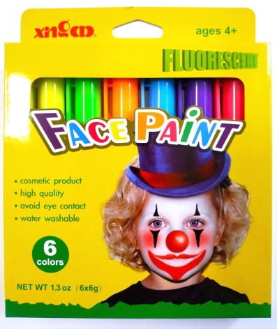 Олівці для обличчя 6 флюоресцентних кольорів 6гр