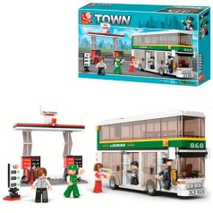 Конструктор Sluban Двоповерховий автобус, фігурка, 403 подітий. у коробці, 47,5-28,5-7 см