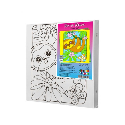 Набір для розпису по контурах Riviera Blanca "Лінивчик" 25x25 см (КА-111)