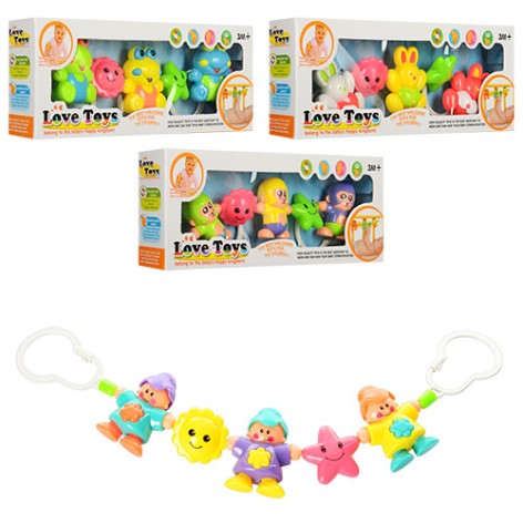 Погремушка растяжка на коляску, 47см, 4 вида, в кор-ке, 32-12-4,5см 