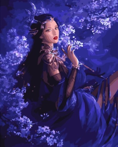 Набор для росписи по номерам Пропала демонесса Strateg размером 40х50 см (GS180)