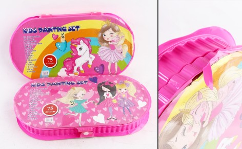 УЦЕНКА 50% Набір для творчості 3 види, 58 предметів, в пеналі 