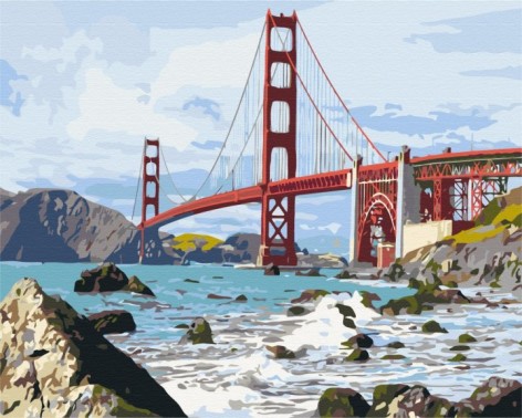 Картина за номерами: Міст Сан Франциско 40*50