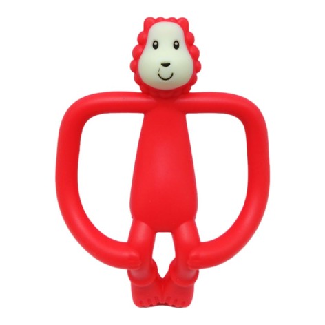 Прорізувач для зубів силіконовий "Лев" у контейнері (кораловий)