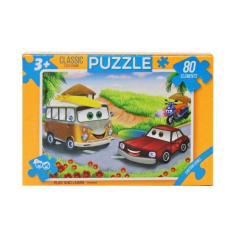 Пазли Казка, 80 автобус+машинка