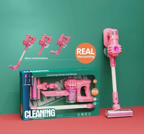 Пылесос звук, подсветка, 2 насадки, удлинитель, в кор. 31*50*10 см 