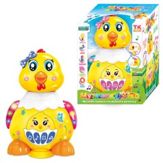 Музична курочка "TK Group", українською, пісні, казки, мелодії, несе яйця, колесо вільного ходу, підсвічування, в кор. 