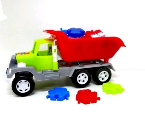 Машинка іграшкова Самоскид із мозайкою 25 деталей КВ