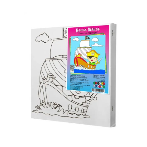 Набір для розпису по контурах Riviera Blanca "Піратські пригоди" 25x25 см (КА-050)