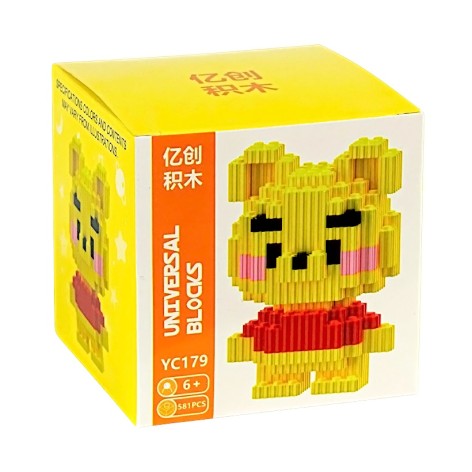 Конструктор детский 581дет. 3D фигурка пиксельный YC179 9*9*9см //