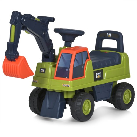 Каталка-толокар M 6022-5 (1шт) екскаватор, музика, зелений