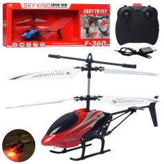 Р/У гелікоптер  (ІЧ), акум, 21см, гіроскоп, світло, USBзарядне, 2 кольори, в кор-ці, 49-19-7,5 см 