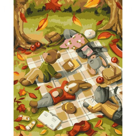 Набор для росписи номеров. "Книжный клуб" 40х50см