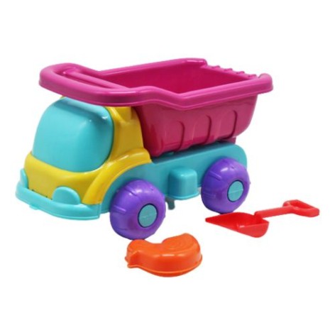 Машинка вантажівка (з лопаткою та пасочкою) малинова