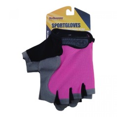 Велосипедные детские перчатки, размер L (розовый)