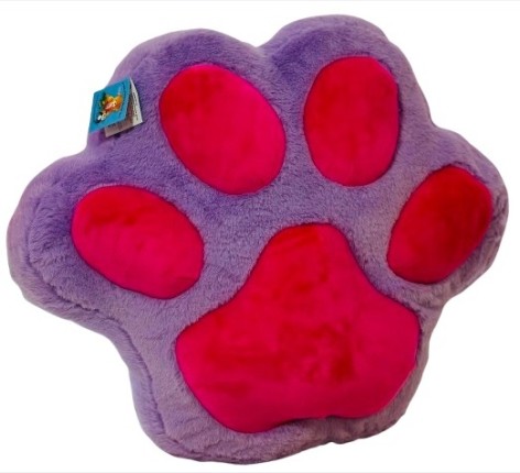 М'яка іграшка Подушка лапка середня фіолетово-малинова, 50*59 см