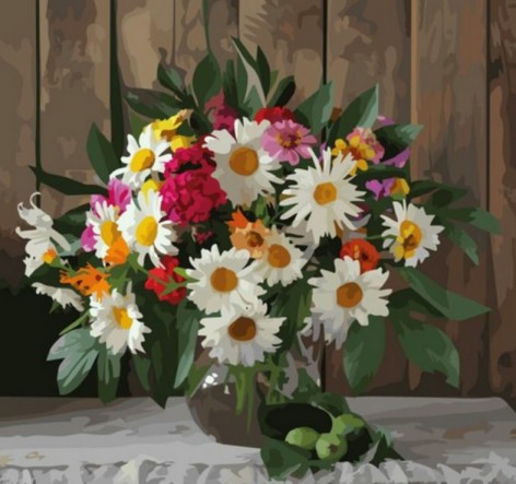 Набор для творчества алмазная картина Солнечный букет Strateg размером 30х30 см (HEE13829)