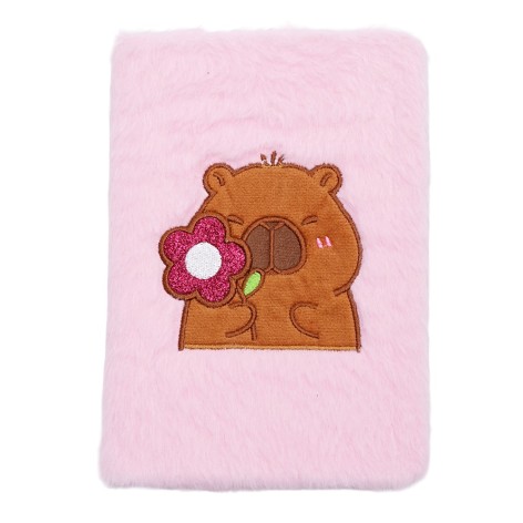 Блокнот плюшевий CAPYBARA 2, А5, 80 арк., клітинка, асорті, KIDS Line