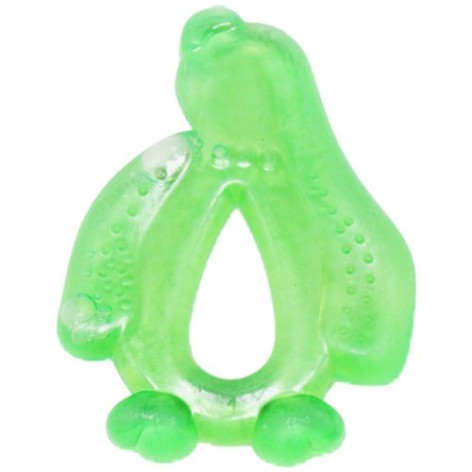 Прорезыватель с водой "Пингвин", зеленый