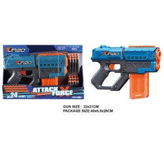 Бластер стріляє поролон.кулями,м'які кулі-присоски 24шт (40*7*26см) у кор. 