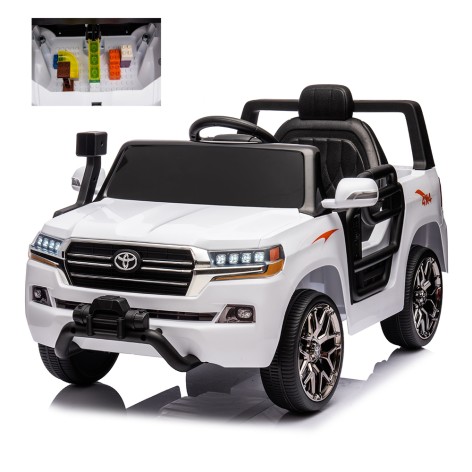 Машина M 5101EBLR-1 (1шт) р/к2,4G, 2мотори40W, 1акум12V7AH,світло,муз,колесаEVA, шкір.сидіння, білий