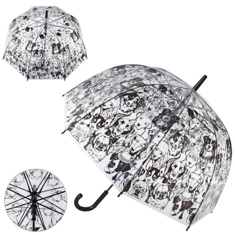 Зонтик дитячий трост73см,діам80см,спиця58см,довж81см,клейонка,кул 