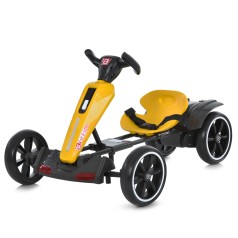 Електрокарт M 6277EBR-6 (1шт) р/к2,4G, 2мотори35W, 1акум12V4,5AH, EVA, BLUETOOTH, музика, світло, жовтий