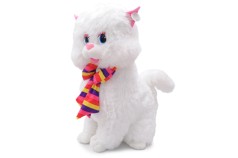 Мягкая игрушка Котик с бантиком белый 65 см