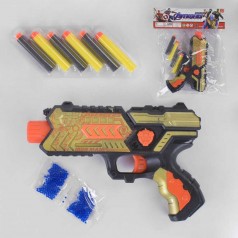 Пістолет іграшковий 3 кольори, з орбізами та м'якими патронами