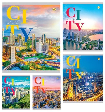 Зошит 48 арк.клітинка Тверда 51504 Міста, 5к.,10/200 ціна за 10 шт.