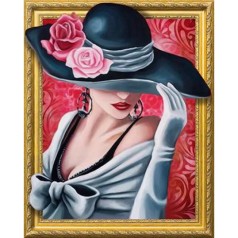 Алмазна мозаїка за номерами 0142ELT 40*50 об'ємна 