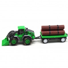 Трактор із причепом інерційний (зелений)