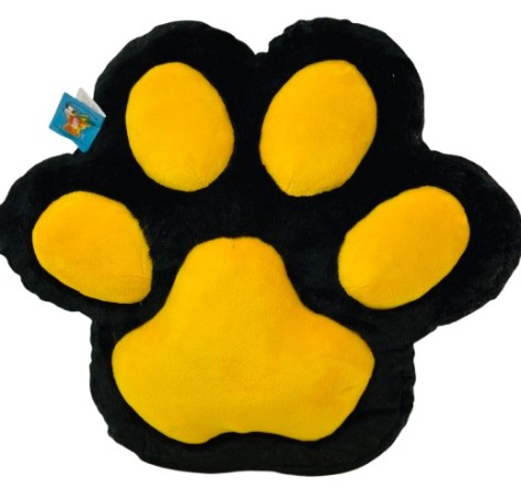 М'яка іграшка Подушка лапка середня чорно-жовта, 45 см