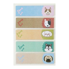 Закладки паперові DOGS, з клейкою кулею, 44x12 мм, 5 диз., KIDS Line